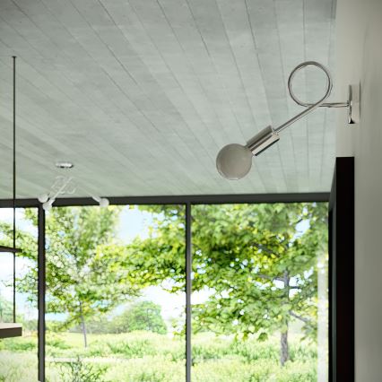 Πλαφονιέρα οροφής LOOP 3xE27/15W/230V γυαλιστερό χρώμιο