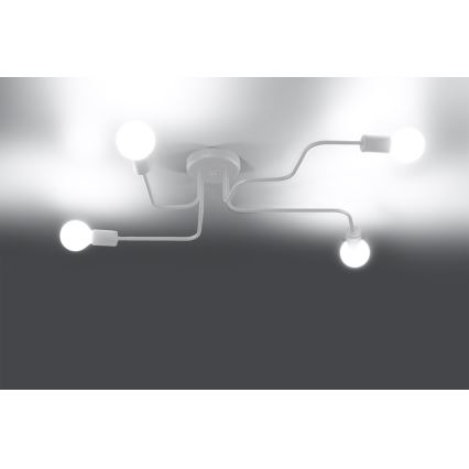 Πλαφονιέρα οροφής VECTOR 4xE27/15W/230V λευκό