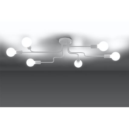 Πλαφονιέρα οροφής VECTOR 6xE27/15W/230V λευκό