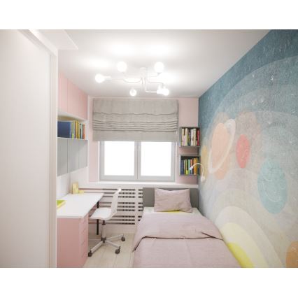 Πλαφονιέρα οροφής VECTOR 6xE27/15W/230V λευκό