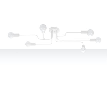 Πλαφονιέρα οροφής VECTOR 6xE27/15W/230V λευκό
