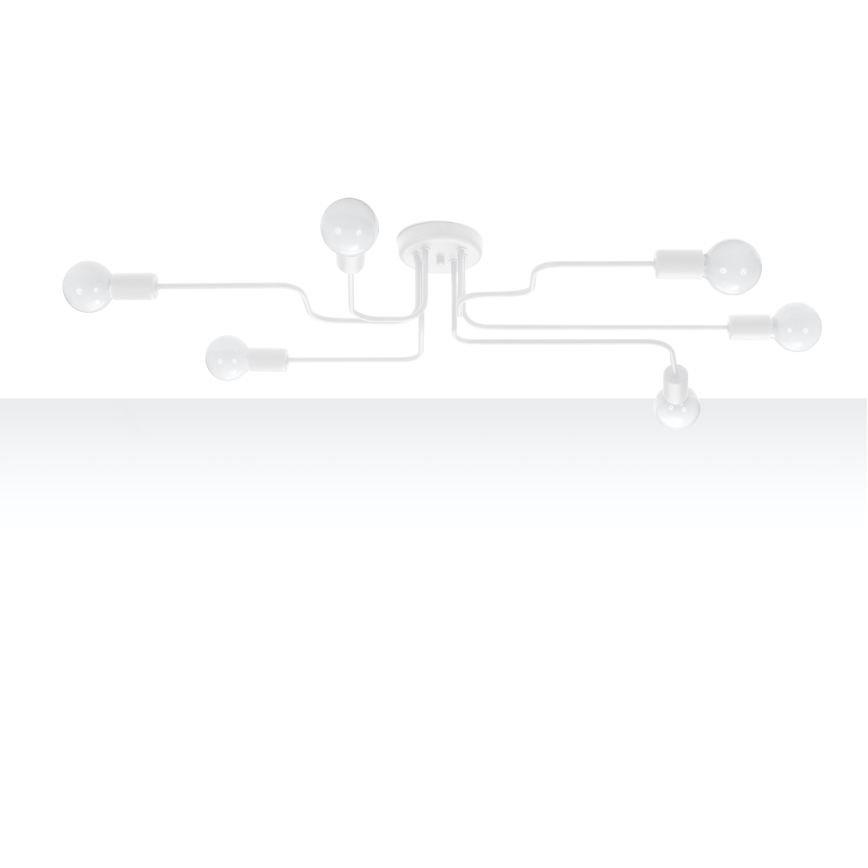 Πλαφονιέρα οροφής VECTOR 6xE27/15W/230V λευκό