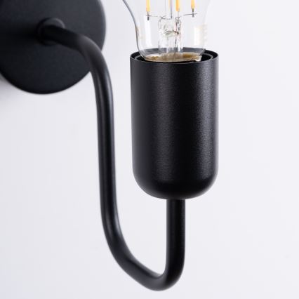 Λάμπα τοίχου VECTOR 1xE27/15W/230V μαύρο