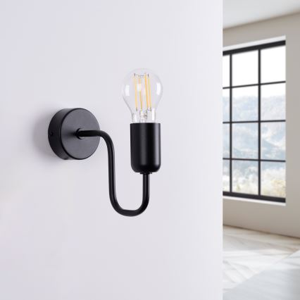 Λάμπα τοίχου VECTOR 1xE27/15W/230V μαύρο