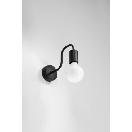 Λάμπα τοίχου VECTOR 1xE27/15W/230V μαύρο