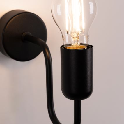 Λάμπα τοίχου VECTOR 1xE27/15W/230V μαύρο