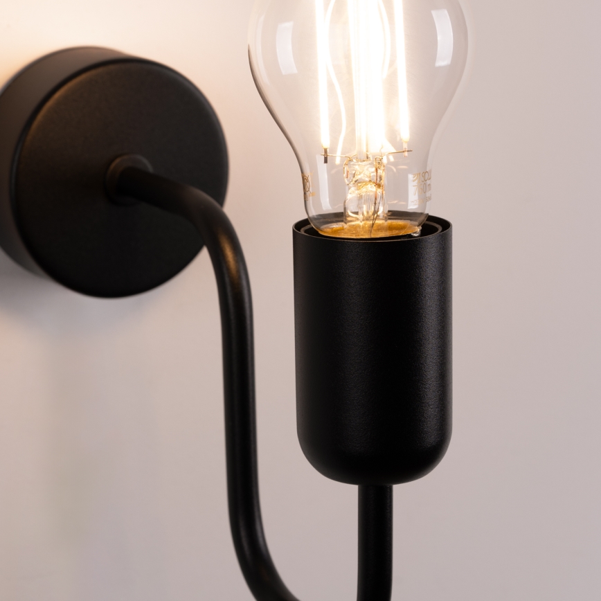 Λάμπα τοίχου VECTOR 1xE27/15W/230V μαύρο