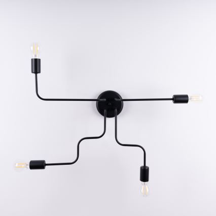 Πλαφονιέρα οροφής VECTOR 4xE27/15W/230V μαύρο