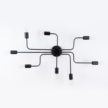 Πλαφονιέρα οροφής VECTOR 8xE27/15W/230V μαύρο