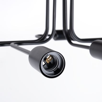 Πλαφονιέρα οροφής VECTOR 8xE27/15W/230V μαύρο