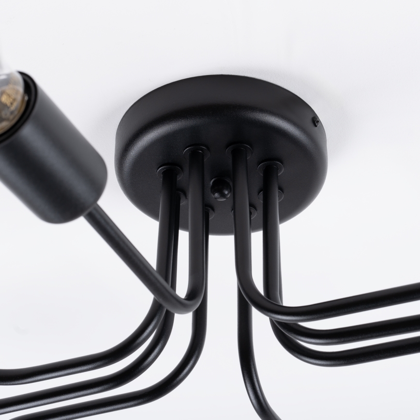 Πλαφονιέρα οροφής VECTOR 8xE27/15W/230V μαύρο