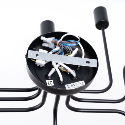 Πλαφονιέρα οροφής VECTOR 8xE27/15W/230V μαύρο