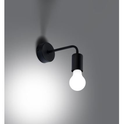 Λάμπα τοίχου NORAH 1xE27/15W/230V μαύρο