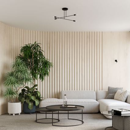 Λάμπα τοίχου NORAH 1xE27/15W/230V μαύρο