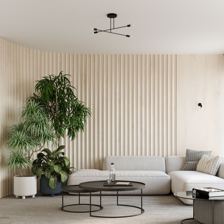 Λάμπα τοίχου NORAH 1xE27/15W/230V μαύρο