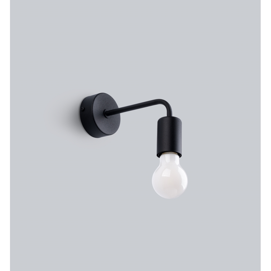 Λάμπα τοίχου NORAH 1xE27/15W/230V μαύρο