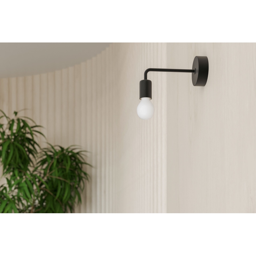 Λάμπα τοίχου NORAH 1xE27/15W/230V μαύρο