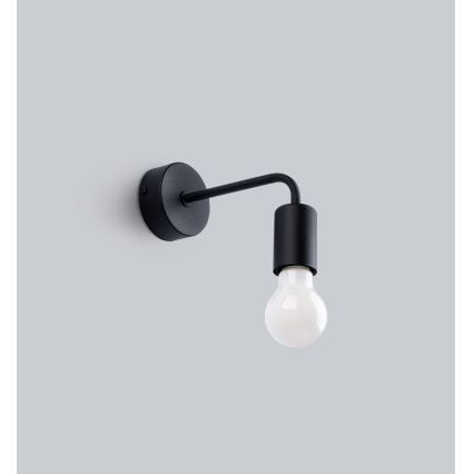 Λάμπα τοίχου NORAH 1xE27/15W/230V μαύρο