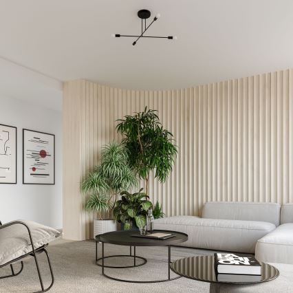 Κρεμαστό φωτιστικό NORAH 4xE27/15W/230V μαύρο