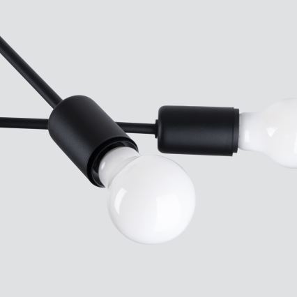 Κρεμαστό φωτιστικό NORAH 4xE27/15W/230V μαύρο