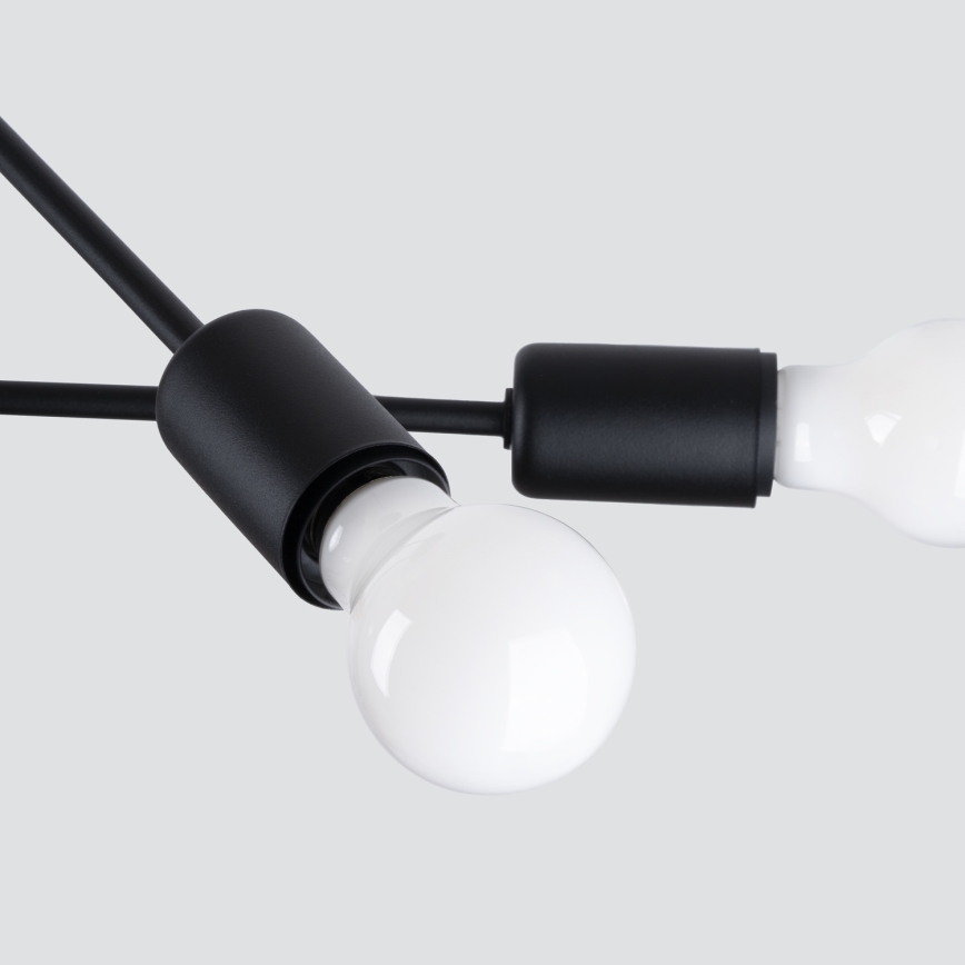 Κρεμαστό φωτιστικό NORAH 4xE27/15W/230V μαύρο