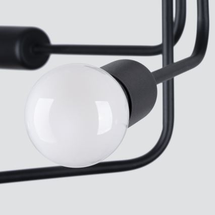 Κρεμαστό φωτιστικό NORAH 6xE27/15W/230V μαύρο