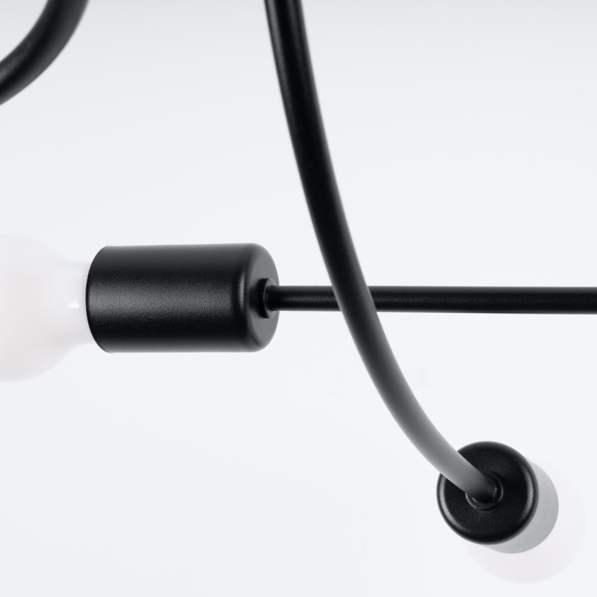 Κρεμαστό φωτιστικό LEVAR 6xE27/15W/230V μαύρο