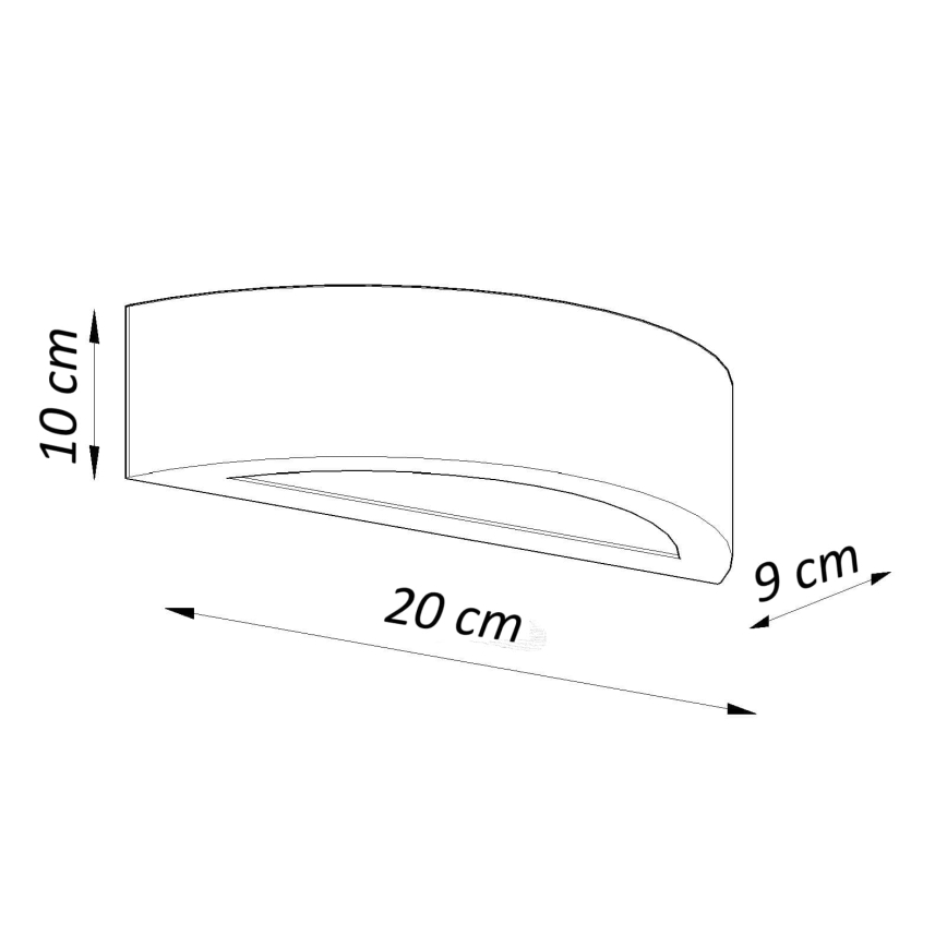 Φωτιστικό τοίχου ATENA 1xE27/15W/230V 20 cm λευκό