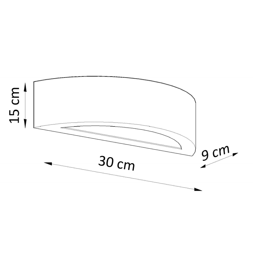 Φωτιστικό τοίχου ATENA 1xE27/15W/230V 30 cm λευκό