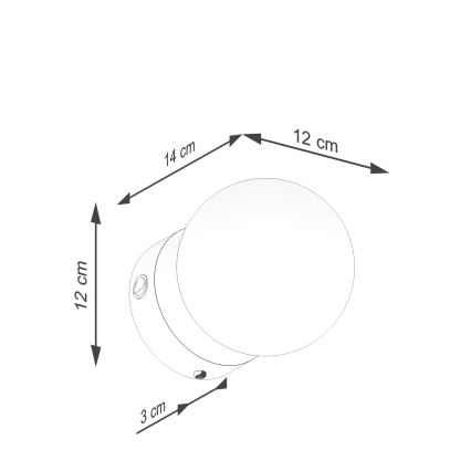 Φωτιστικό τοίχου YOLI 1xG9/8W/230V μαύρο