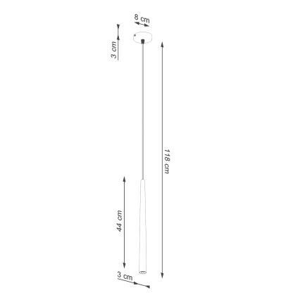 Κρεμαστό φωτιστικό οροφής BLISS 1xG9/8W/230V μαύρο