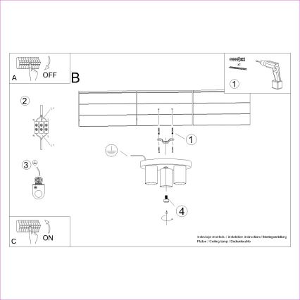 Φωτιστικό σποτ LAGOS 3xGU10/10W/230V λευκό
