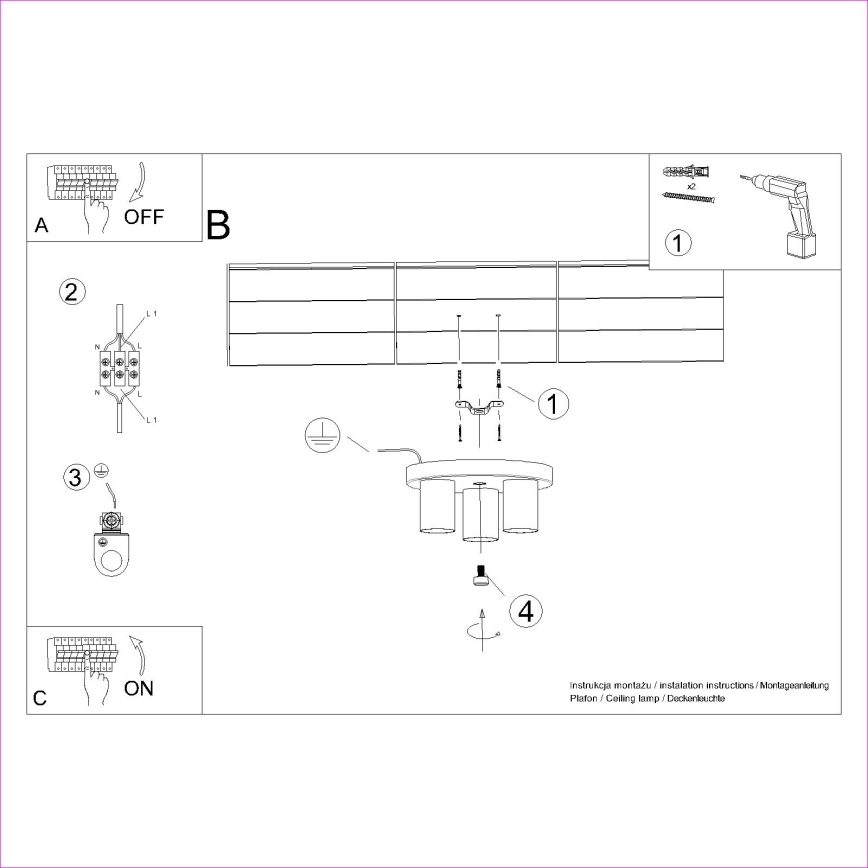 Φωτιστικό σποτ LAGOS 3xGU10/10W/230V λευκό