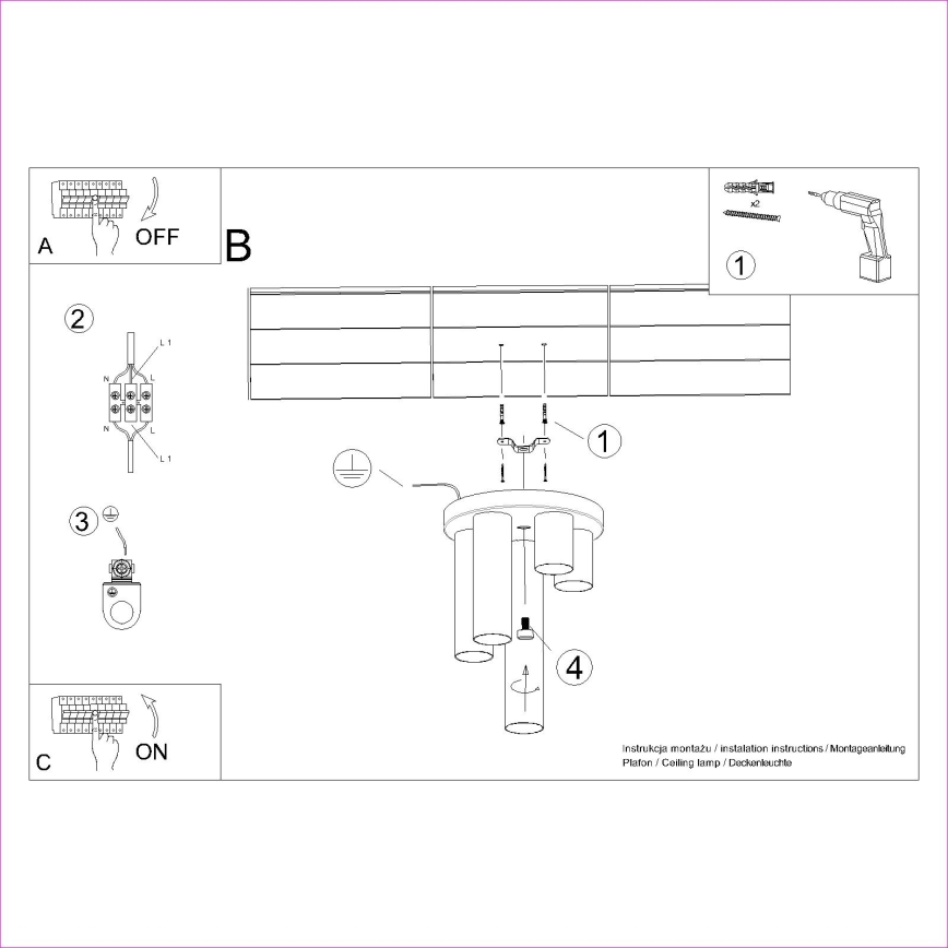 Φωτιστικό σποτ LAGOS 5xGU10/10W/230V λευκό