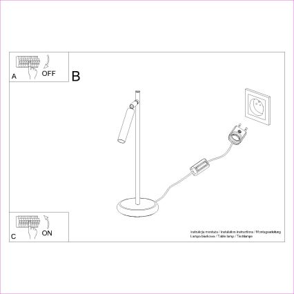 Eπιτραπέζιο φωτιστικό PASTELO 1xG9/8W/230V μαύρο