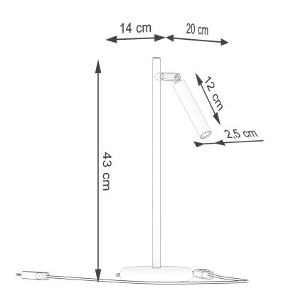 Eπιτραπέζιο φωτιστικό PASTELO 1xG9/8W/230V μαύρο