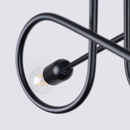 Πλαφονιέρα οροφής LOOP 2xE27/15W/230V μαύρο