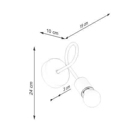 Λάμπα τοίχου EMBER 1xE27/15W/230V λευκό/μπεζ/οξιά