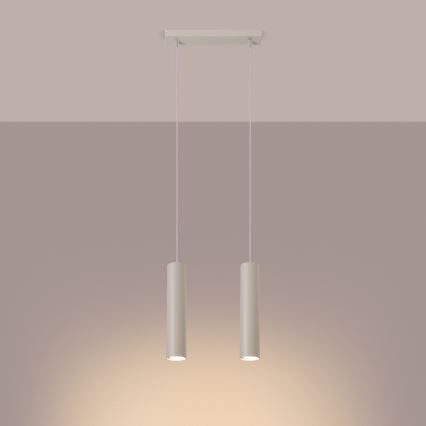 Κρεμαστό φωτιστικό οροφής LAGOS 2xGU10/10W/230V κρεμ