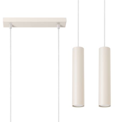 Κρεμαστό φωτιστικό οροφής LAGOS 2xGU10/10W/230V κρεμ