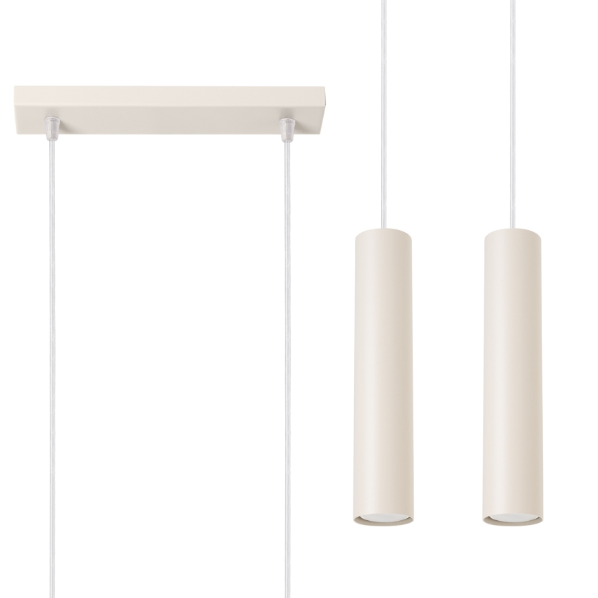 Κρεμαστό φωτιστικό οροφής LAGOS 2xGU10/10W/230V κρεμ