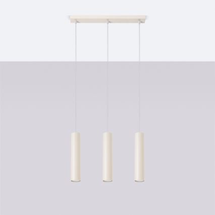 Κρεμαστό φωτιστικό οροφής LAGOS 3xGU10/10W/230V κρεμ