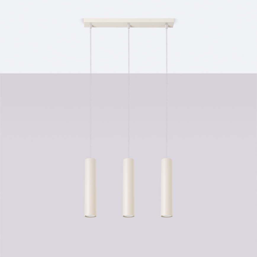 Κρεμαστό φωτιστικό οροφής LAGOS 3xGU10/10W/230V κρεμ