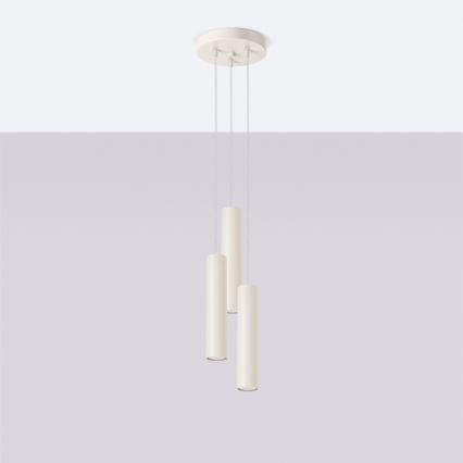 Κρεμαστό φωτιστικό οροφής LAGOS 3xGU10/10W/230V κρεμ