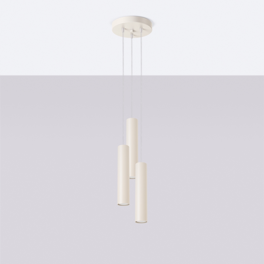 Κρεμαστό φωτιστικό οροφής LAGOS 3xGU10/10W/230V κρεμ
