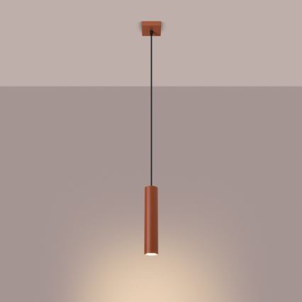 Κρεμαστό φωτιστικό οροφής LAGOS 1xGU10/10W/230V κόκκινο