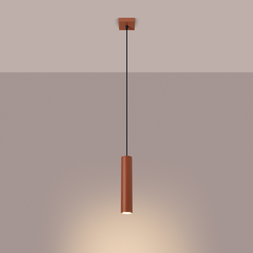 Κρεμαστό φωτιστικό οροφής LAGOS 1xGU10/10W/230V κόκκινο