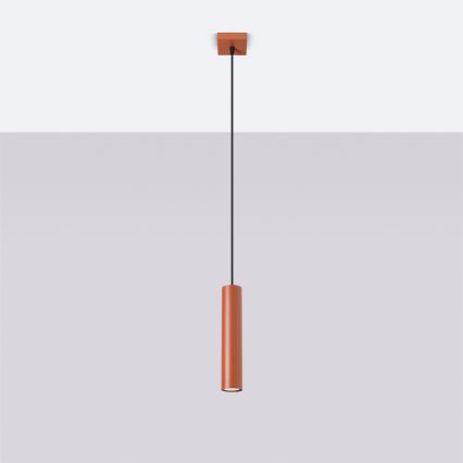 Κρεμαστό φωτιστικό οροφής LAGOS 1xGU10/10W/230V κόκκινο