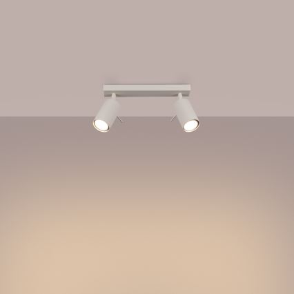 Φωτιστικό σποτ RING 2xGU10/10W/230V κρεμ