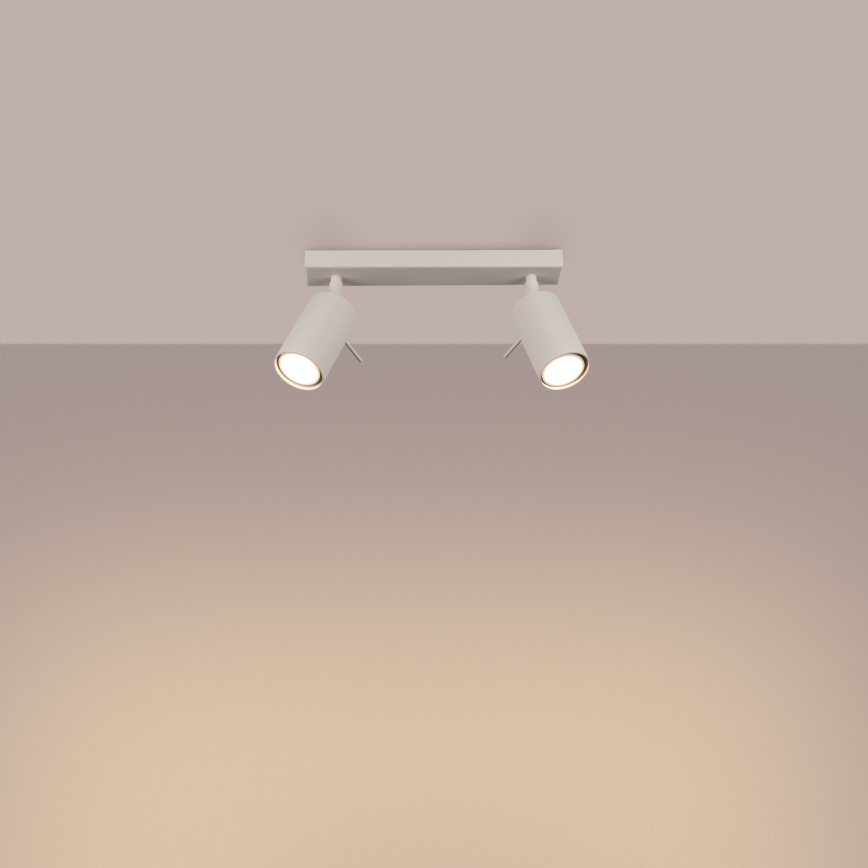 Φωτιστικό σποτ RING 2xGU10/10W/230V κρεμ